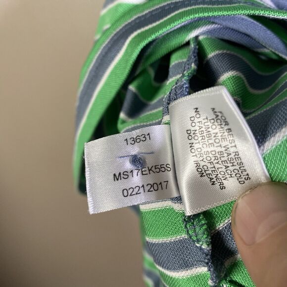 Peter Millar Golf Shirt Mens 2XL  Summer Comfort Seaside Wash Stripe Polo Green - Picture 12 of 12